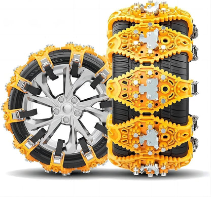 Tire Chains 8Pcs Snow Chains Emergency Anti Slip Wheel Snow Anti-skid Chains Winter Universal Security Chains Tire Width 165mm-275mm/6.5-10.8'', Traction Thickening Durable for Most Cars/SUV/Trucks
