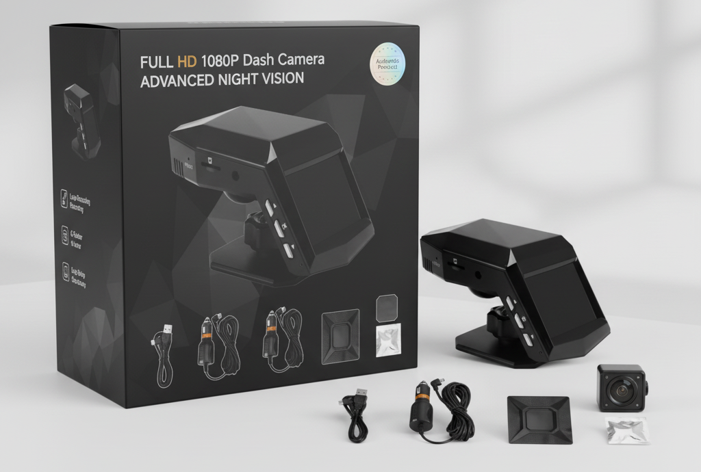 Dashcam HD 1080p à Vision Nocturne – Modèle Compact 2" pour Console Centrale