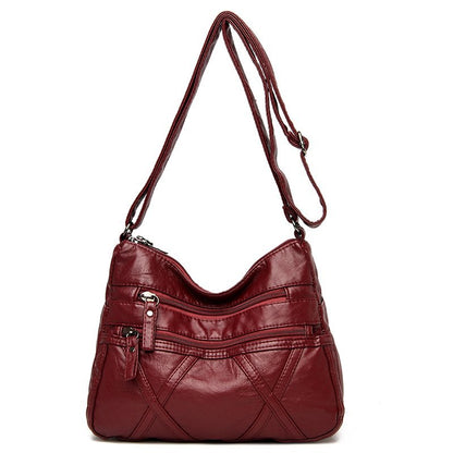 Soft Leather Shoulder Bags Multi-Layer Classic - Mike Armstrong