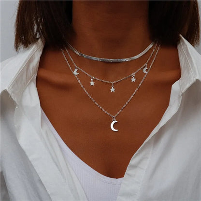 ENCHANTING MULTI-PENDANT LAYERED NECKLACE