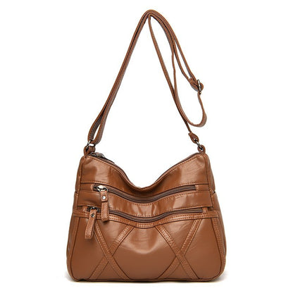 Soft Leather Shoulder Bags Multi-Layer Classic - Mike Armstrong