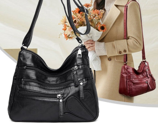 Soft Leather Shoulder Bags Multi-Layer Classic - Mike Armstrong