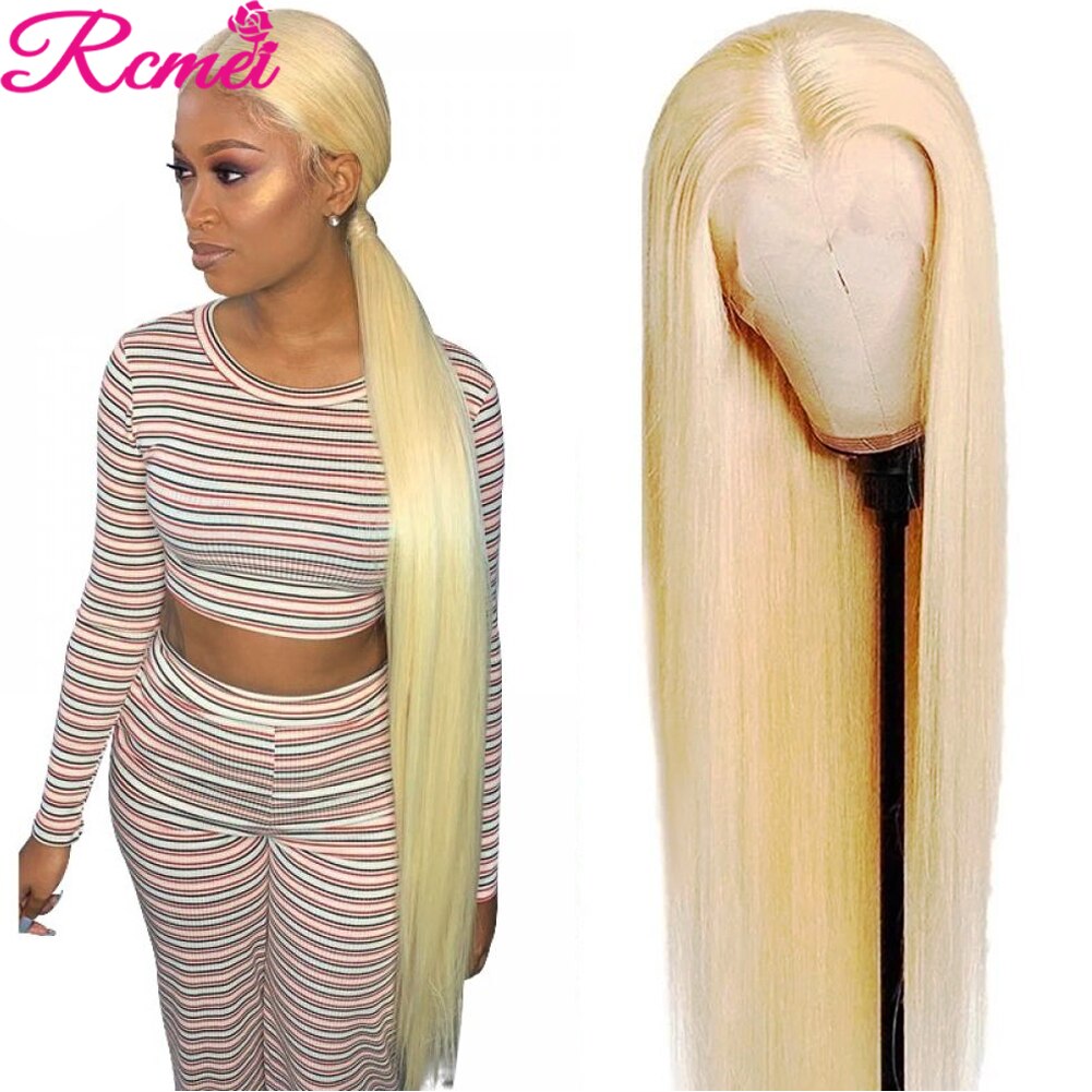38'' 613 Blonde HD Lace Front Human Hair Wigs Brazilian Straight 613 Transparent Lace Frontal Wig Perruque Cheveux Humain 150% - Mike Armstrong
