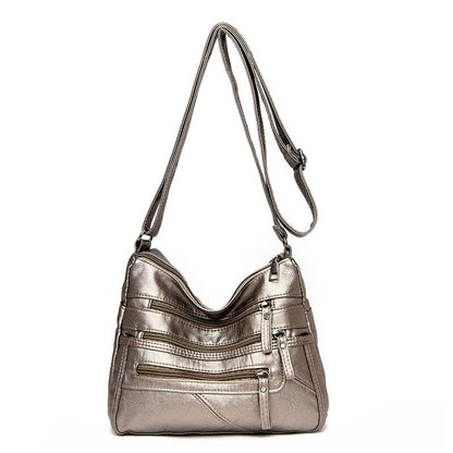 Soft Leather Shoulder Bags Multi-Layer Classic - Mike Armstrong