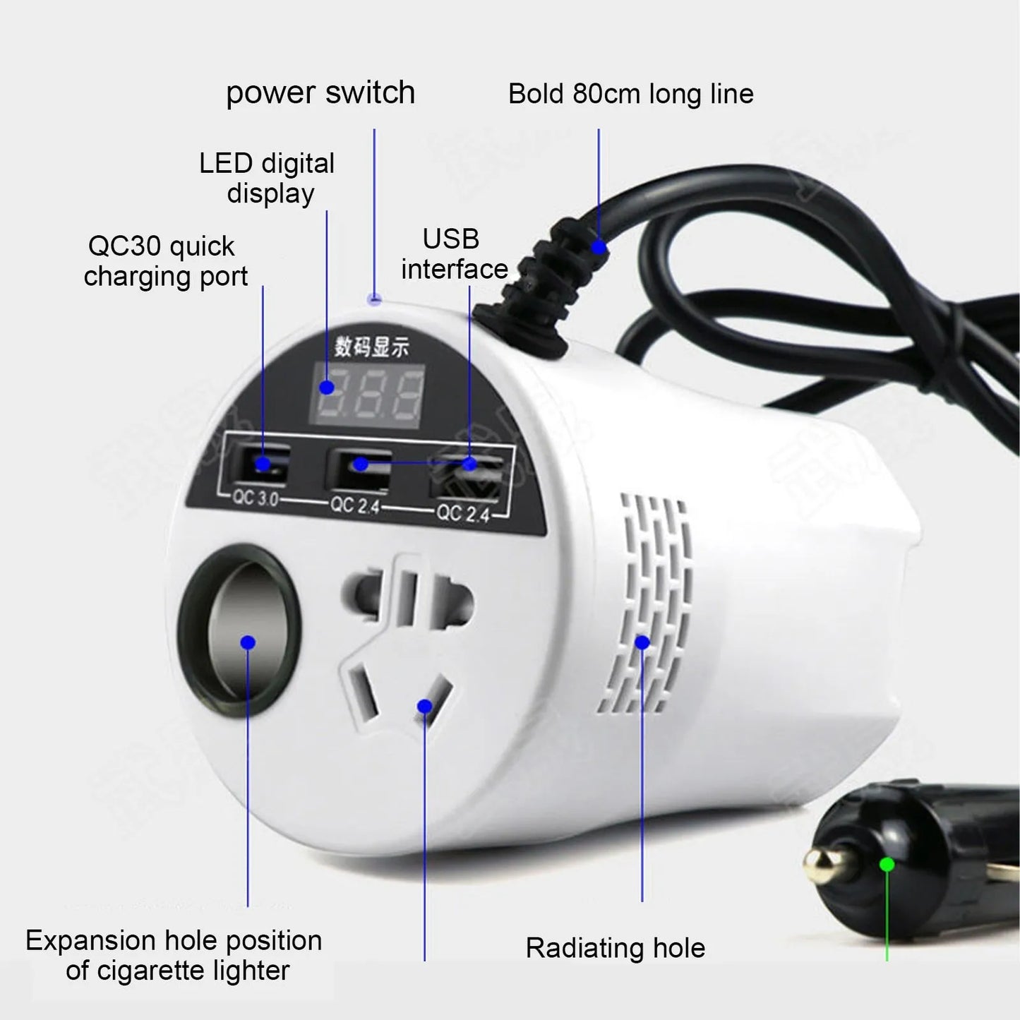 Smart Car Power Inverter 220V