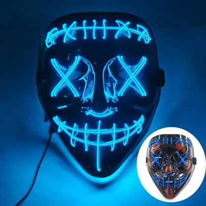 Wireless Halloween Neon Led Purge Mask