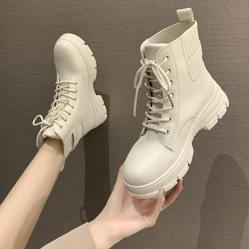 Woman Boots Fashion Round  Ankle Boots Winter