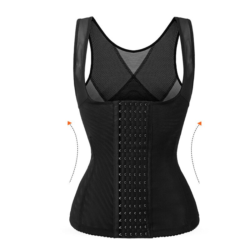 Waist Trainer Shapewear Vest Women's Underbust Corset Tummy Control Body Shaper Slimming Sheath Tummy Top Workout Waist Cincher - Mike Armstrong