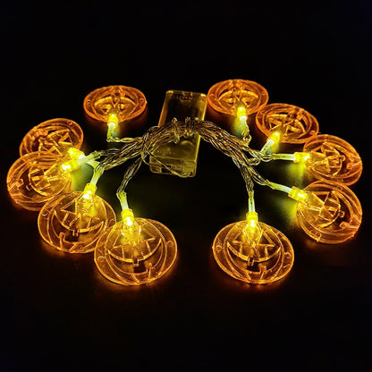 Pumpkin Halloween LED Lights 1.5M 10LED Ghost Bat String Lamp - Mike Armstrong