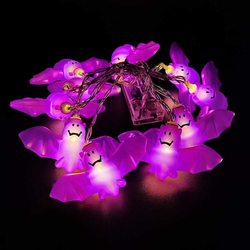 Pumpkin Halloween LED Lights 1.5M 10LED Ghost Bat String Lamp - Mike Armstrong
