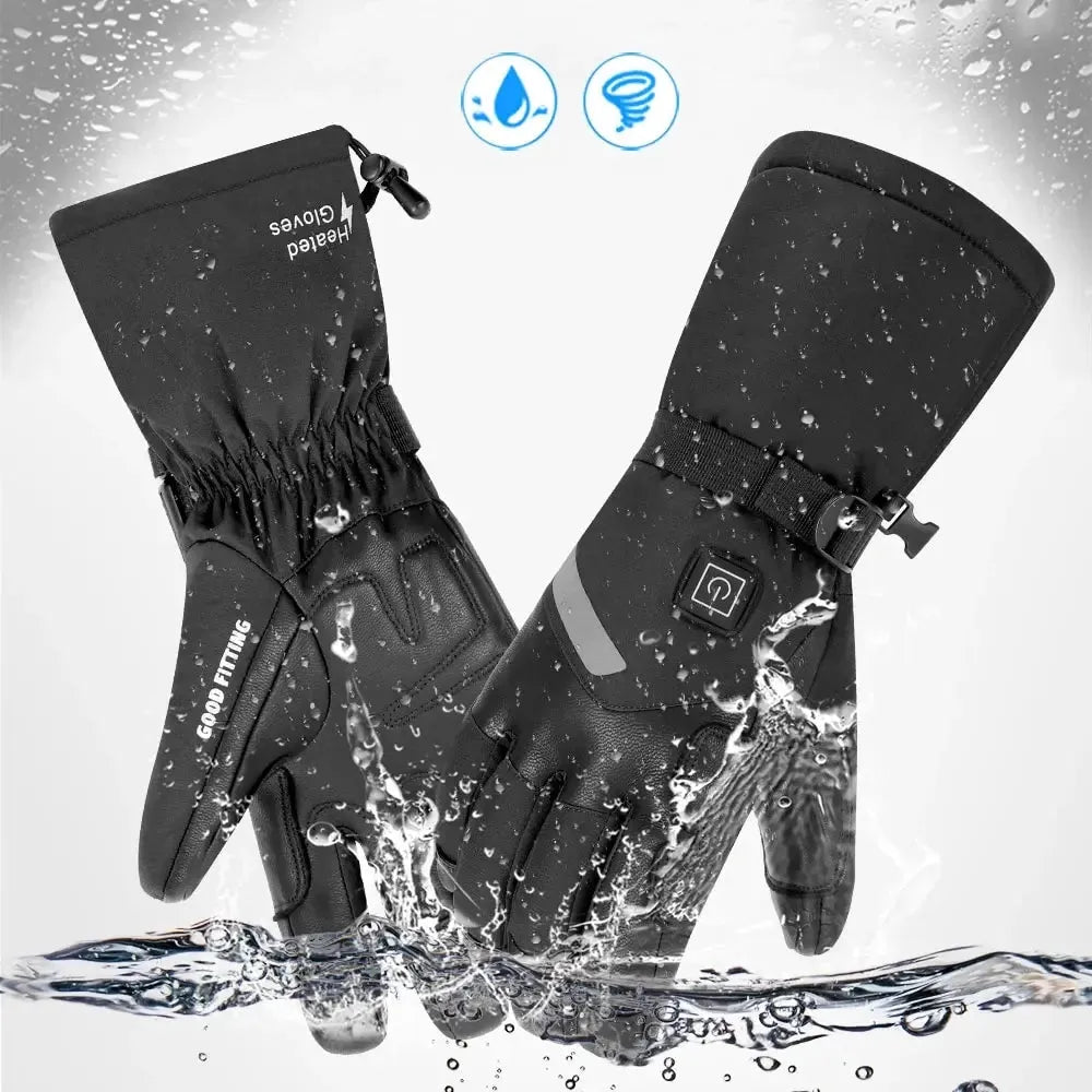 Heated Gloves Eletric Thermal Heat Gloves Winter Warm Skiing Snowboarding Hunting Fishing Waterproof Heated Rechargeable Gloves - Mike Armstrong