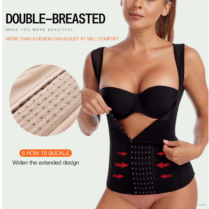 Waist Trainer Shapewear Vest Women's Underbust Corset Tummy Control Body Shaper Slimming Sheath Tummy Top Workout Waist Cincher - Mike Armstrong