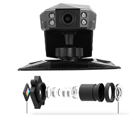 Dashcam HD 1080p à Vision Nocturne – Modèle Compact 2" pour Console Centrale