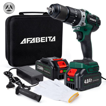 3 in 1 Brushless Motor Impact Drill 21V Cordless Screwdriver Power Tools With 3.0AH Lithium Battery
