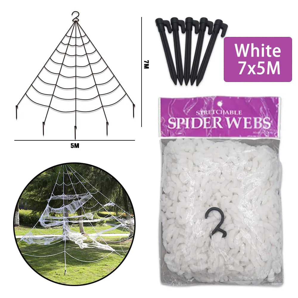 Décorations d'Halloween araignées, accessoires de fête, liquidation de décorations extérieures, articles effrayants